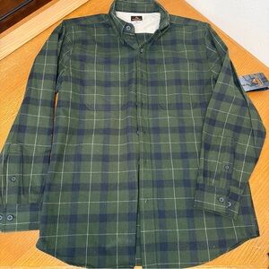 Ridgecut Toughwear Green Plaid Men's Shirt NWT Medium